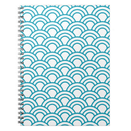 Caderno Espiral Padrão Geométrico Japonês Moderno
