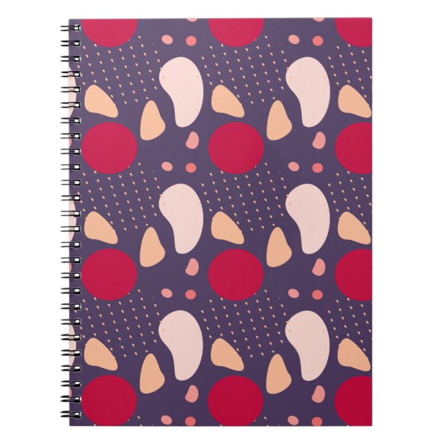 Caderno Espiral Padrão geométrico moderno. (Frente)