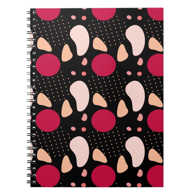 Caderno Espiral Padrão geométrico moderno. (Frente)