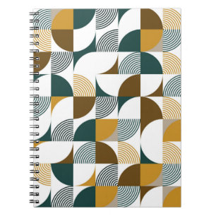 Caderno Espiral Padrão geométrico moderno sem costura