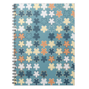 Caderno Espiral Padrão geométrico sem costura abstrato de sha colo