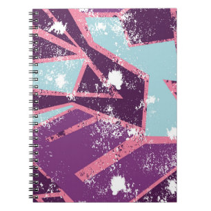 Caderno Espiral padrão geométrico sem costura abstrato. grunge urb