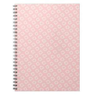 Caderno Espiral Padrão Geométrico Serene Romântico Rosa