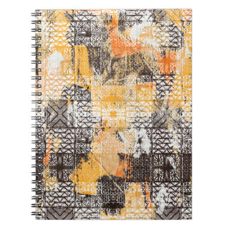 Caderno Espiral Padrão Geométrico Tribal de Boho