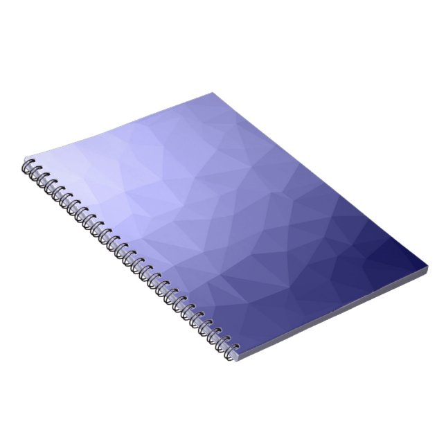 Caderno Espiral Padrão geométrico violeta roxa de malha azul (Lado Direito)