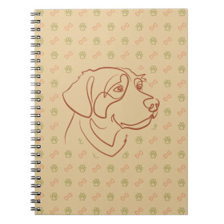 Caderno Espiral Padrão Golden do Golden Retriever