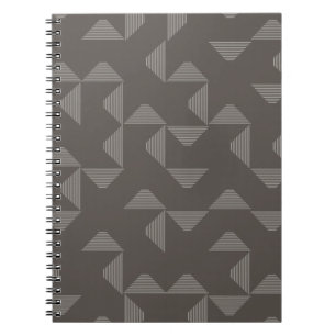 Caderno Espiral Padrão gráfico geométrico simples, moderno e moder