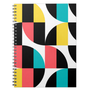 Caderno Espiral Padrão gráfico moderno, urbano, moderno, de tend