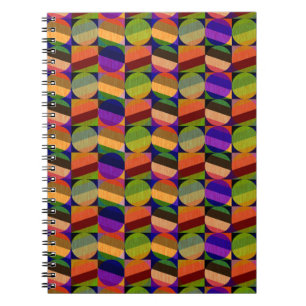 Caderno Espiral Padrão inspirado na Vintage colorida