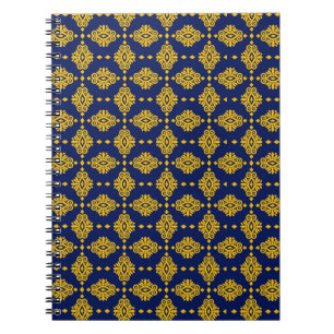 Caderno Espiral Padrão Invisível Com Estilo Geométrico Abstrato.