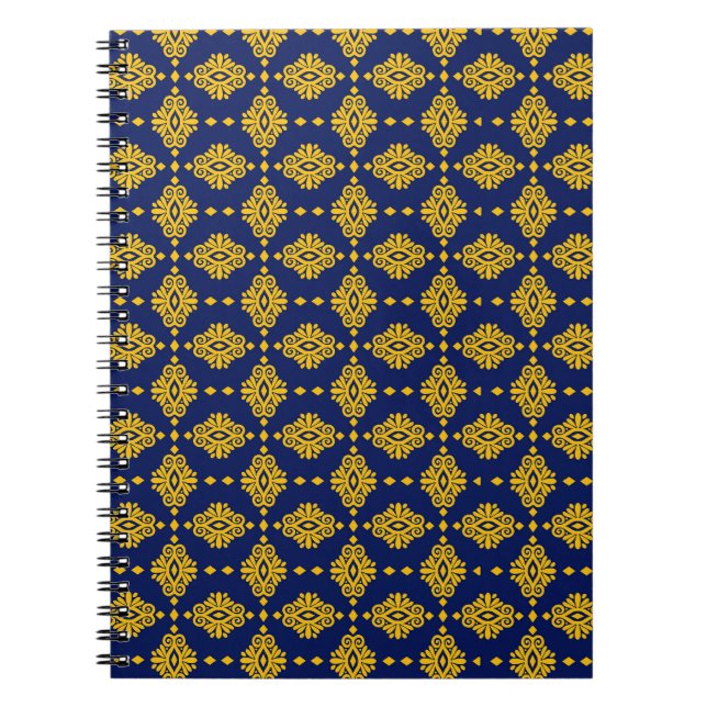 Caderno Espiral Padrão Invisível Com Estilo Geométrico Abstrato. (Frente)