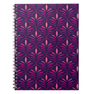 Caderno Espiral Padrão Invisível Ornamental Vintage. Geomet