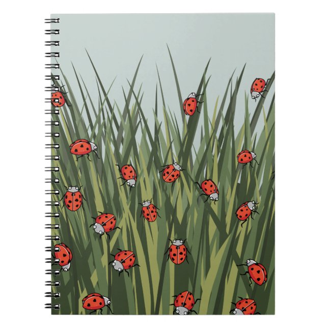 Caderno Espiral Padrão Ladybug ladybird (Frente)