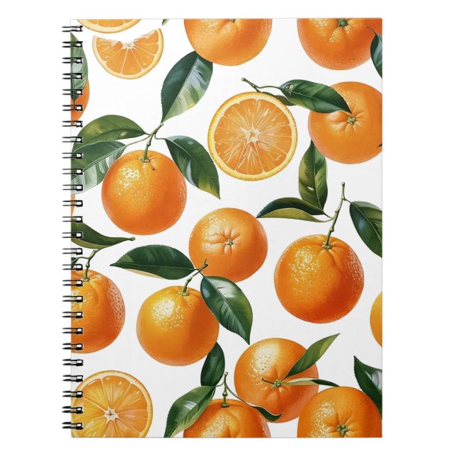 Caderno Espiral Padrão Laranja (Frente)