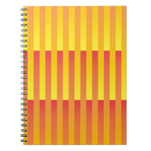 Caderno Espiral Padrão Laranja Amarelo Strike
