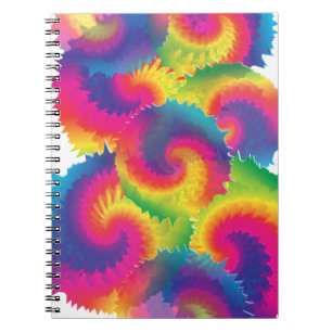 Caderno Espiral Padrão Legal de Tie Dye do Arco-Íris