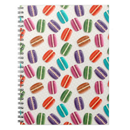 Caderno Espiral Padrão Macaron Francês Bonito