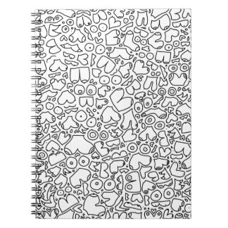 Caderno Espiral Padrão mamário adulto engraçado