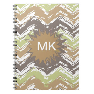 Caderno Espiral Padrão Melon Brandy Scribble ZigZag