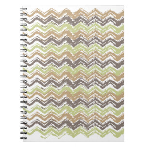 Caderno Espiral Padrão Melon Brandy Scribble ZigZag