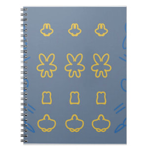 Caderno Espiral Padrão Minimalista Kawaii Pastel Fofo
