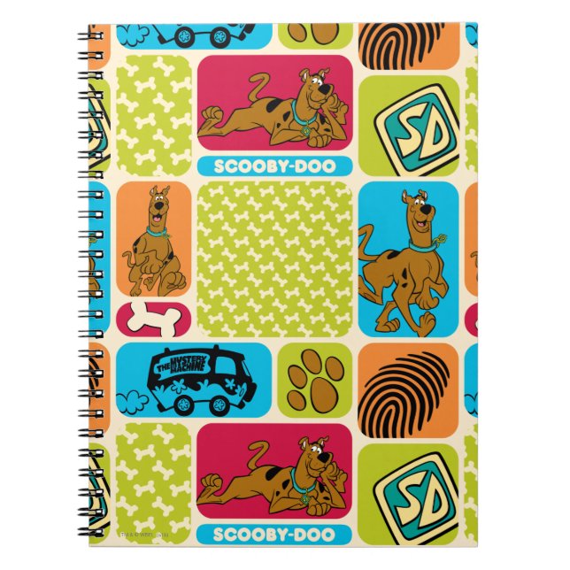 Caderno Espiral Padrão Mistério Scooby-Doo (Frente)