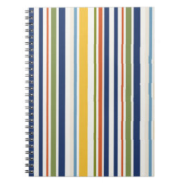 Caderno Espiral Padrão Moderno de Listra Vertical Colorida