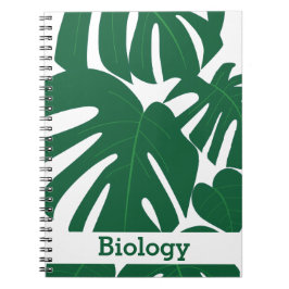 Caderno Espiral Padrão Monstera Floral Personalizado