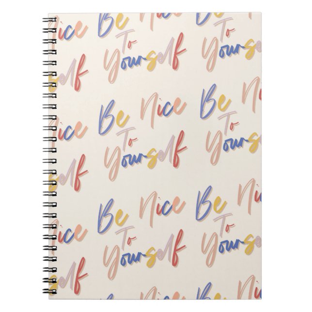 Caderno Espiral Padrão Motivacional Colorido (Frente)