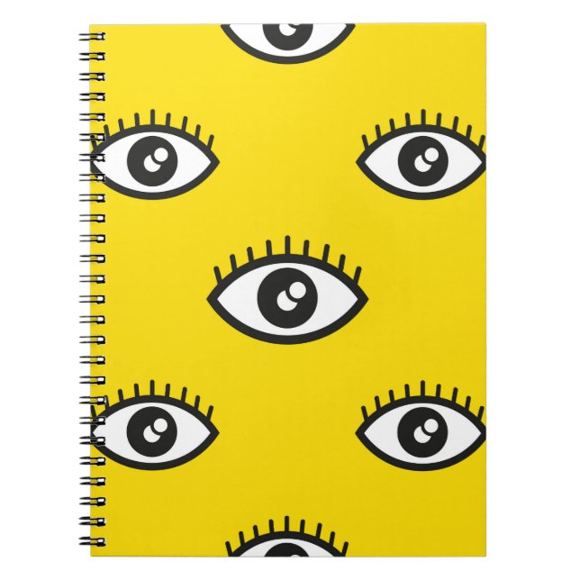 Caderno Espiral padrão perfeito para abstrato. Olhos sem olhos (Frente)