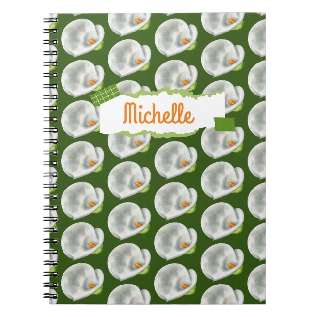 Caderno Espiral Padrão Personalizado Calla Lilly (Frente)
