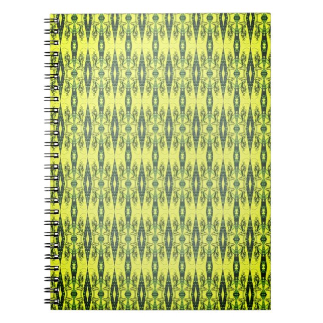 Caderno Espiral Padrão preto e amarelo (Frente)