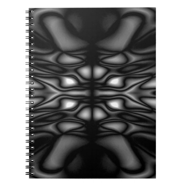 Caderno Espiral Padrão preto e branco (Frente)