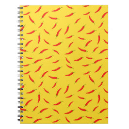 Caderno Espiral Padrão Red Chilies