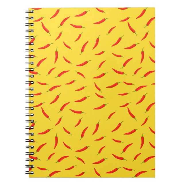 Caderno Espiral Padrão Red Chilies (Frente)
