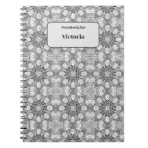 Padrão repetitivo preto&branco com nome