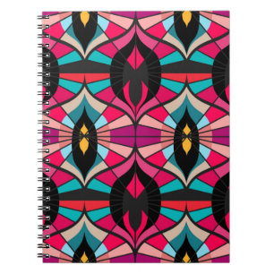 Caderno Espiral Padrão retrorreflector perfeito no estilo dos anos