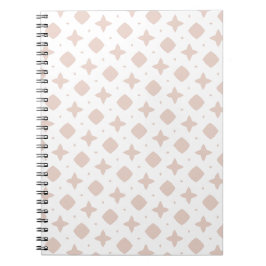 Caderno Espiral Padrão rosa-boho, retrô moderno do século médio