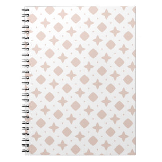 Caderno Espiral Padrão rosa-boho, retrô moderno do século médio