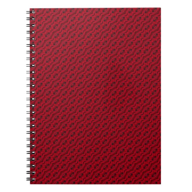 Caderno Espiral padrão rosa vermelha (Frente)
