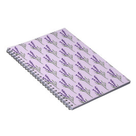 Caderno Espiral Padrão Roxo do Notebook lavanda
