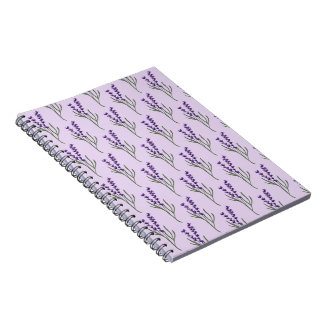 Caderno Espiral Padrão Roxo do Notebook lavanda