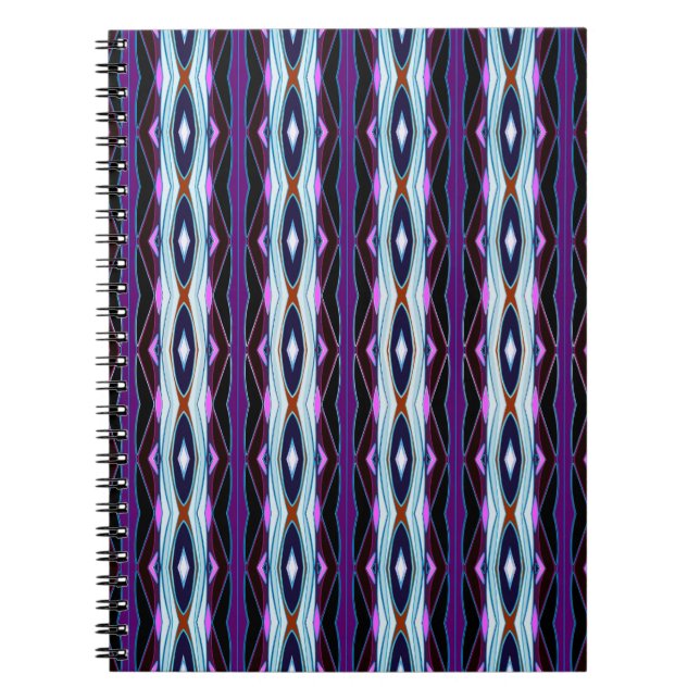 Caderno Espiral Padrão Roxo Único (Frente)