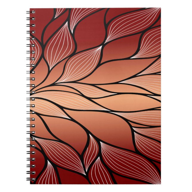 Caderno Espiral Padrão Rustic Coppery Bronze de Licença (Frente)