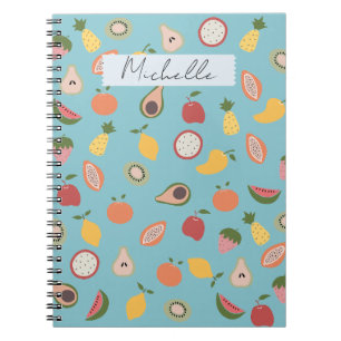 Caderno Espiral Padrão Rustic Fruta