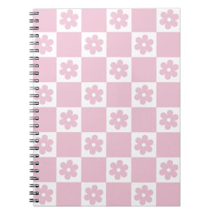 Caderno Espiral Padrão selecionado da Flor Rosa