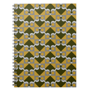 Caderno Espiral Padrão sem costura clássico, decoração sem costura