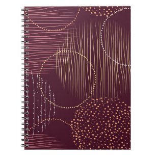 Caderno Espiral Padrão sem costura com círculos de aquarelas