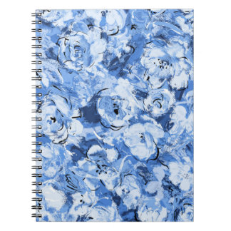 Caderno Espiral Padrão sem costura com flores