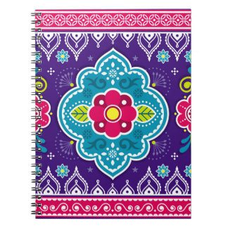 Caderno Espiral Padrão sem descontinuidades da arte dos caminhões 